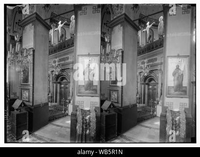 Ethiopian Abyssinian churches in Jerusalem. The church, int[erior] Abstract/medium: G. Eric and Edith Matson Photograph Collection Stock Photo