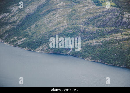 Views of the pulpit rock in Stavenger in Norway Stock Photo