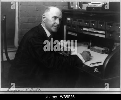 Eugene V. Debs, seated at desk Abstract/medium: 1 photographic print. Stock Photo