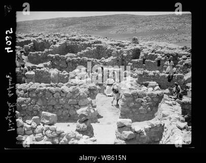 Excavations. Tell Beit Mirsim, (Kirjath Sepher). General view of ruins. After excavation Abstract/medium: G. Eric and Edith Matson Photograph Collection Stock Photo