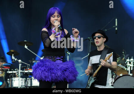 Rio de Janeiro, September 20, 2015. Singer Baby do Brasil during her show at Rock in Rio 2015 in Rio de Janeiro, Brazil Stock Photo