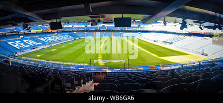 Madrid, Spain - July 21, 2019: Estadio Santiago Bernabeu, home of Real Madrid Stock Photo