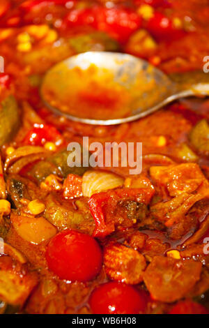 Thai curry dish, oriental Asian flavor, with pineapple Stock Photo