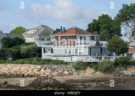 A home on Lewis Bay, Hyannis, Barnstable, Cape Cod, Massachusetts, United States Stock Photo