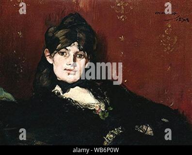 Edouard Manet - Portrait de Berthe Morisot étendue 1873. Stock Photo