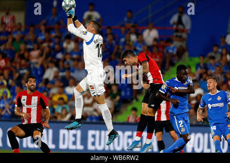 David Soria of Getafe during the Spanish championship La Liga football ...