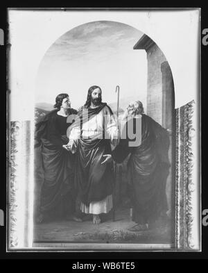Famous religious paintings. Abide with us, by Furst, in Austrian Hospice, Jerusalem Abstract/medium: G. Eric and Edith Matson Photograph Collection Stock Photo