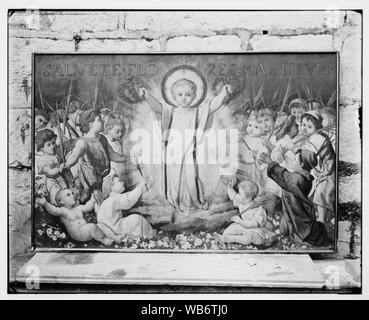 Famous religious paintings. The infant Christ rewarding martyred innocents of Bethlehem, in Church of the Nativity Abstract/medium: G. Eric and Edith Matson Photograph Collection Stock Photo