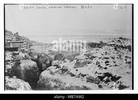 First Aid Station, American Trenches Abstract/medium: 1 negative : glass ; 5 x 7 in. or smaller. Stock Photo