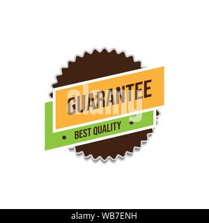 Satisfaction guarantee of best quality badge tags vector design image template Stock Vector
