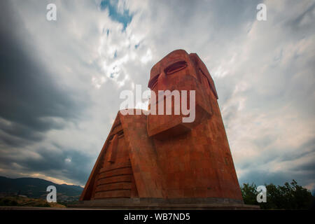 'we are our mountains' monument in stepanakert, artsakh, armenia Stock Photo