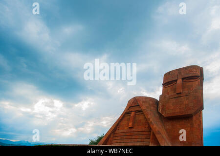 'we are our mountains' monument in stepanakert, artsakh, armenia Stock Photo