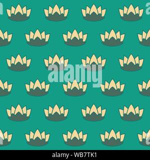 Seamless pattern background with nenuphars, colorful illustration, eps10 Stock Vector