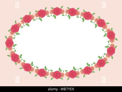 Vintage vector frame with colorful beautiful roses. Can be used for greeting card design. Vector EPS10 Stock Vector