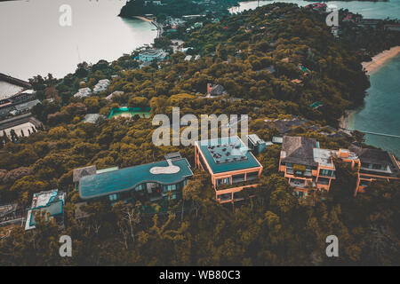 Beach club aerial view baba nest phuket in Thailand Stock Photo