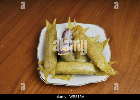 Delicieous Timpan Cakes, Indonesian Traditional Food Stock Photo