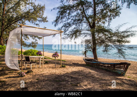 Khao Lak beach resort views at sunset, in Thailand Stock Photo