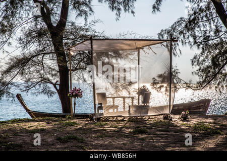 Khao Lak beach resort views at sunset, in Thailand Stock Photo