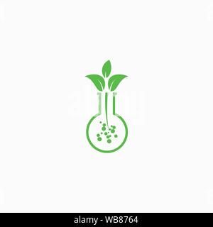 Lap Plant Logo Design Template Stock Vector