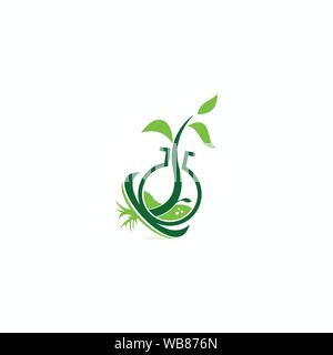 Lap Plant Logo Design Template Stock Vector
