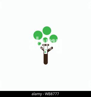Lap Plant Logo Design Template Stock Vector