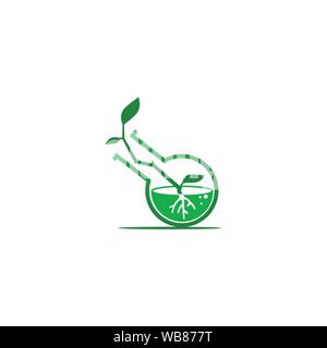 Lap Plant Logo Design Template Stock Vector