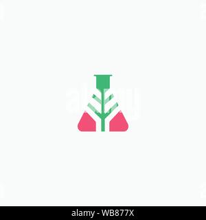 Lap Plant Logo Design Template Stock Vector