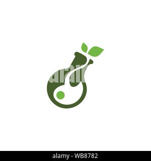 Lap Plant Logo Design Template Stock Vector