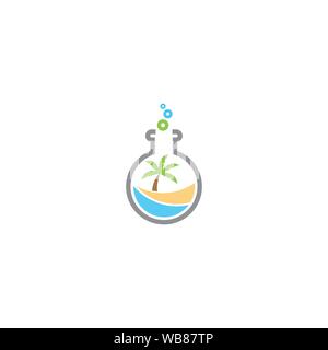 Lap Plant Logo Design Template Stock Vector