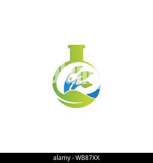 Lap Plant Logo Design Template Stock Vector