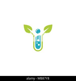 Lap Plant Logo Design Template Stock Vector