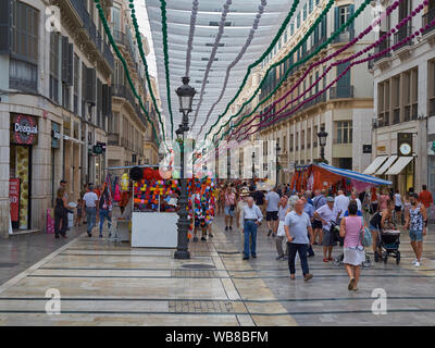 Larios Street. Fair of Málaga 2019. Andalusia, Spain. Stock Photo