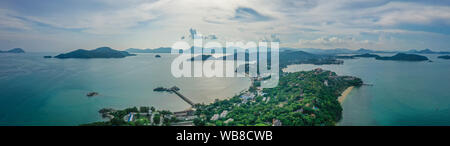 Beach club aerial view baba nest phuket in Thailand Stock Photo