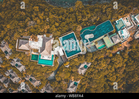 Beach club aerial view baba nest phuket in Thailand Stock Photo