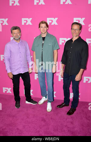 Andy Serkis, Joe Alwyn and Guy Pearce attending the FX Networks Starwalk Red Carpet at the TCA at Beverly Hilton Hotel on August 6, 2019 in Beverly Hills, California Stock Photo