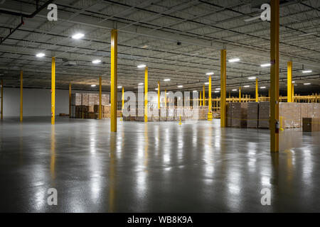 Clean New Warehouse Interior Stock Photo