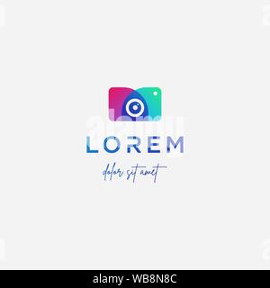Camera Shutter logo Design Vector Illustration Icon Stock Vector