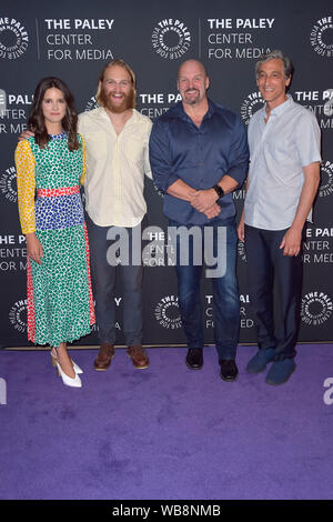 Sonya Cassidy, Wyatt Russell, Eric Allan Kramer and David Pasquesi attending the AMC's Season 2 Premiere of 'Lodge 49' at the Paley Center for Media on August 1, 2019 in Beverly Hills, California Stock Photo