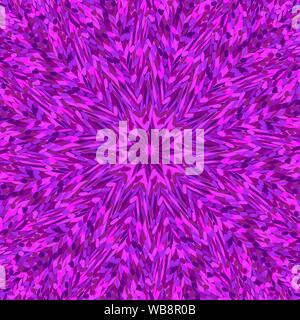 Dynamic geometrical radial tiled pattern background - circular colorful hypnotic abstract floral vector graphic design with curved shapes Stock Vector