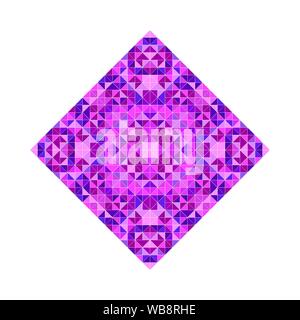 Isolated mosaic diagonal square logo template - colorful geometrical abstract polygonal squared geometric vector element with triangles Stock Vector