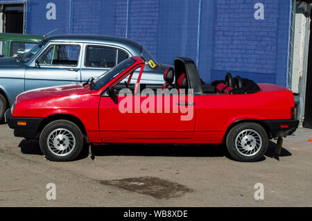 Firm 'Nizhegorodets.' Red convertible Natasha, VAZ. Russia Stock Photo