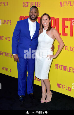 Marlon Wayans and Molly Shannon attending the 'Sextuplets' premiere at Arclight Hollywood on August 7, 2019, in Los Angeles, California Stock Photo