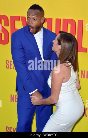 Marlon Wayans and Molly Shannon attending the 'Sextuplets' premiere at Arclight Hollywood on August 7, 2019, in Los Angeles, California Stock Photo