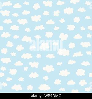 White clouds on blue sky background Stock Vector