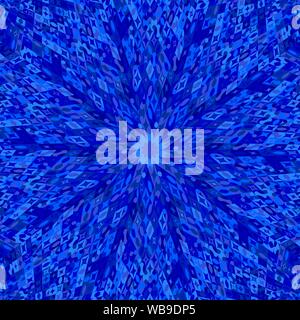 Colorful dynamic circular burst pattern mosaic background design - hypnotic vector graphic with geometrical tiles Stock Vector