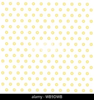Seamless yellow flowers floral pattern Stock Vector