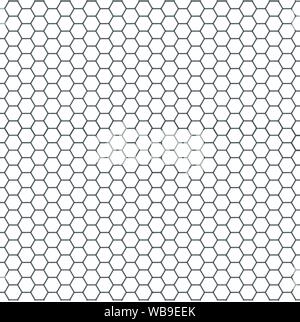 Black and white hexagon honeycomb seamless pattern Stock Vector