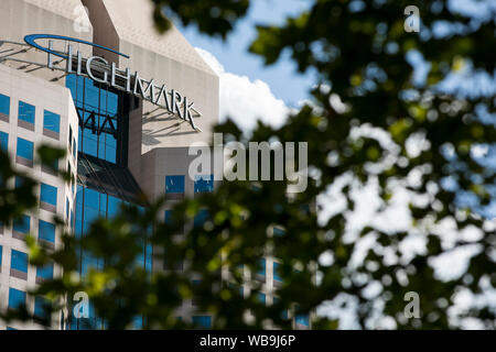 A logo sign outside of the headquarters of Highmark in Pittsburgh, Pennsylvania on August 9, 2019. Stock Photo