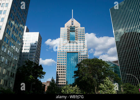 A logo sign outside of the headquarters of Highmark in Pittsburgh, Pennsylvania on August 9, 2019. Stock Photo