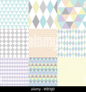 Set of geometric patterns vector image Stock Vector